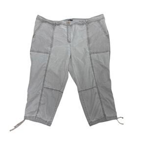 Eileen Fisher Cropped Pants Greige Plus 22W Quiet Luxury